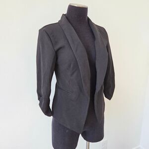 Maurices Black Blazer Jacket Business Career Formal Workwear Office Open XS